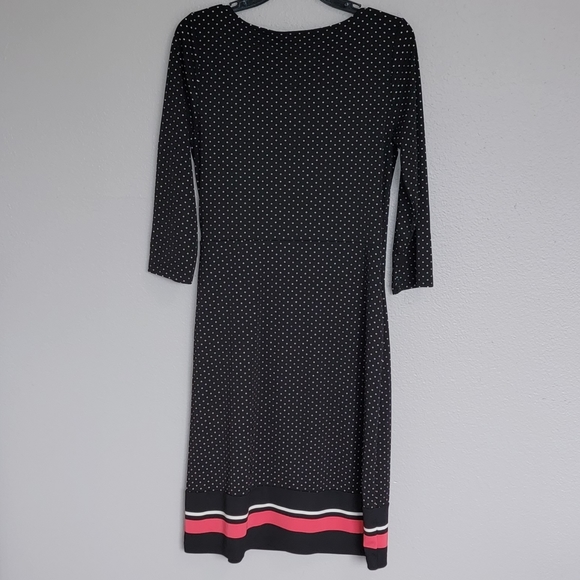 Talbots Woman’s Dress 3/4 Sleeves Polka Dot Dress/ Size M. - Picture 2 of 9